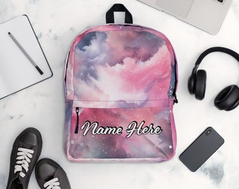 Personalized Galaxy Backpack, Custom Name Space Rucksack, Customized Universe Pack, Personalized Nebula School Bag, Stars Backpack, Starry