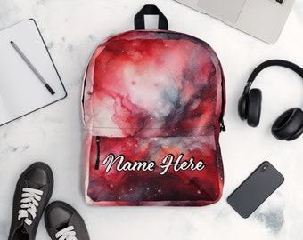 Gepersonaliseerde Galaxy-rugzak, aangepaste naam ruimterugzak, aangepast universumpakket, gepersonaliseerde Nebula-schooltas, sterrenrugzak, sterrenhemel