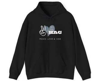 Peace and Love Hooded Sweatshirt, Peace Love and Hag, Unisex Hoodie, Country Sweatshirt, Cozy Hoodie, Gift for Peace, Love and Hag Lovers