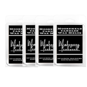 Mahogany Teakwood Wax Melts - 4 Pack | Supports Moosehead Animal Rescue&quot;