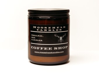 Coffee Beans And Mocha SOY WAX CANDLE For Coffee Lover Gift – Moose Head Candles For Spring And Summer