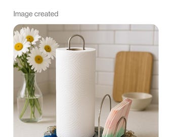 Resin paper towel and napkin holder