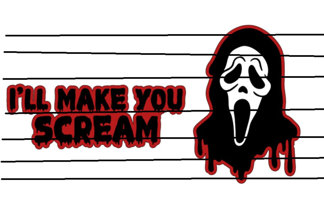 Scream Svg Topper, Ill Make You Scream Svg, Ghostface Svg, Horror Svg ...