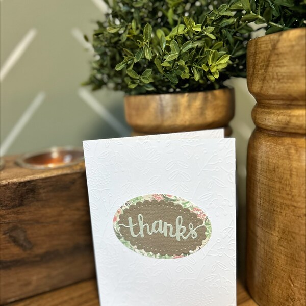 Embossed Thank you Card