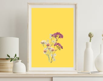 pastel art print/home decor/trendy wall art/digital download/pastel art decor/flower print art/pastel pink decor