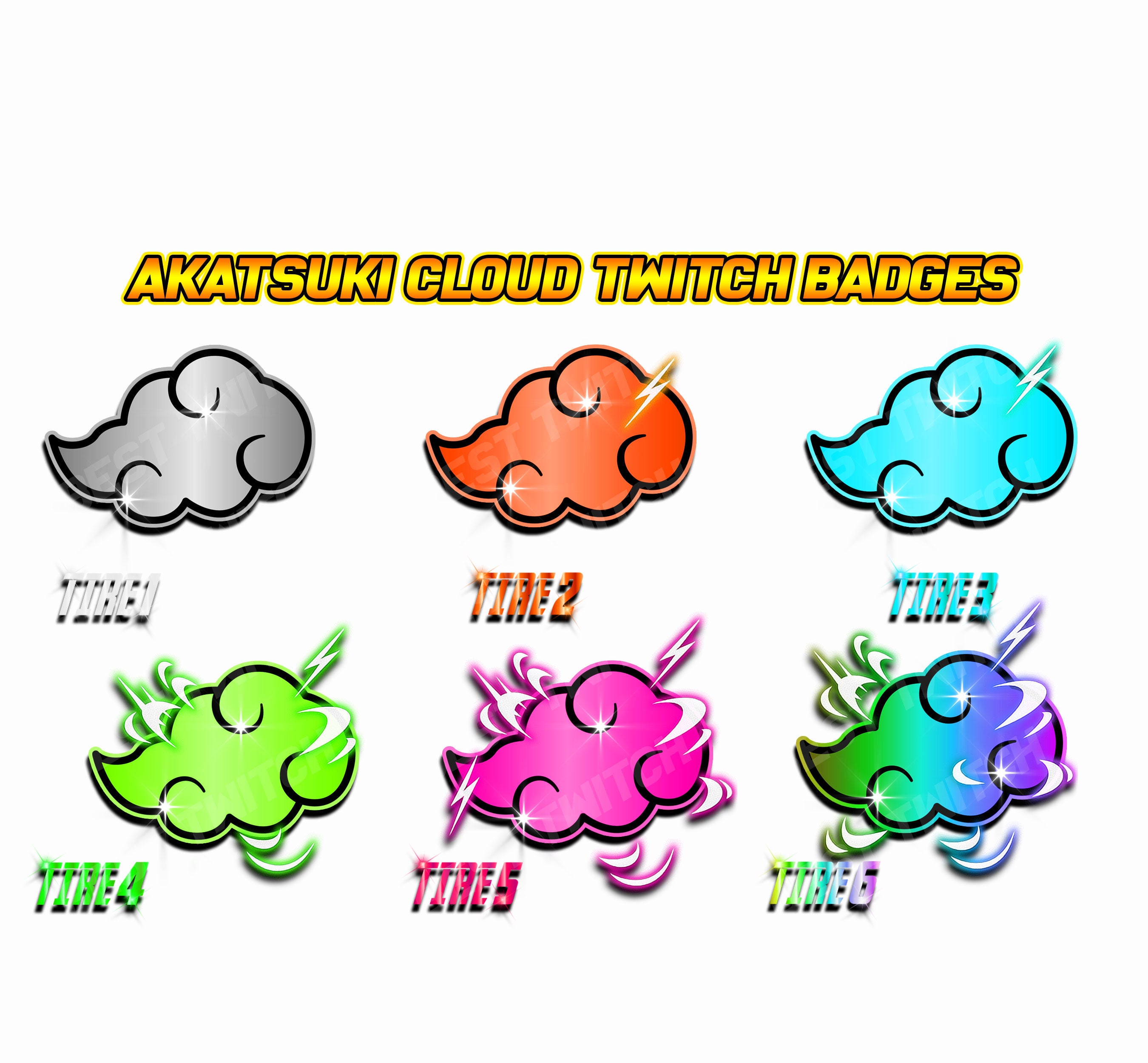 Akatsuki Cloud Twitch Badges & Emotes ! Besttwitch - Etsy