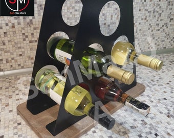 Wine stand - "Pyramid" wine accessory wine rack wine holder wine decor wine furniture