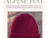 Alpine Hat Crochet Pattern | Knit-Style Beanie, Beginner Friendly (PDF Download)