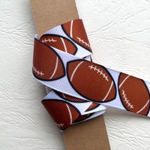 Football Themed Grosgrain Ribbon (7/8&quot;)