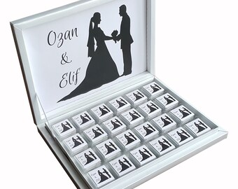 Hochzeit Schokolade, Brautparty, personalisierte Schokolade, maßgeschneiderte Schokolade, Hochzeitsgeschenke, Hochzeitsgeschenk, Hochzeit Süßigkeiten, Verlobung