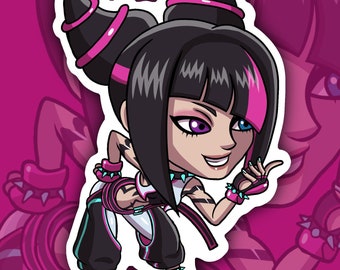 SF6 Juri Han Sticker Street Fighter Chibi
