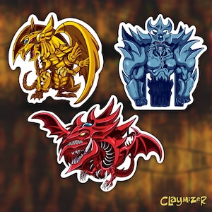 Egyptian Gods Winged Dragon Ra Obelisk Tormentor Slifer Sky Dragon Stickers YGO Chibi