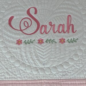 Personalized Embroidered Baby Blanket Accessories not included image 1