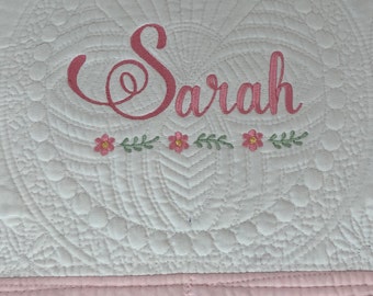 Personalized Embroidered Baby Blanket - (Accessories not included)