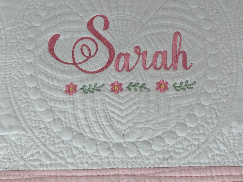 Personalized Embroidered Baby Blanket Accessories not included image 1