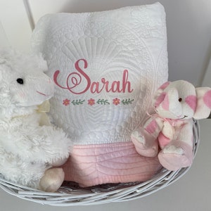 Personalized Embroidered Baby Blanket Accessories not included image 2