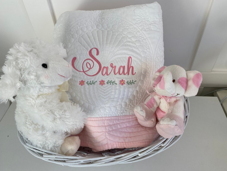 Personalized Embroidered Baby Blanket Accessories not included image 2