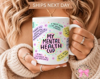 Mental Health Mug | Positive Affirmations, Anxiety Relief Gift