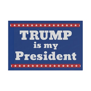Flag, Patriotic Home Decor, Trump Supporter Gift, Political Wall Art, USA Flag, President Trump Fan Merch