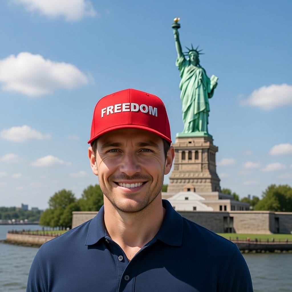 Officially Licensed - Made in the USA: Embroidered Stars & Stripes Cap