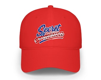 Secret America Logo Low Profile Cap | Patriotic Stars & Stripes Hat