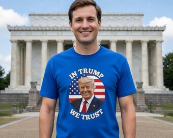 Camiseta de Donald Trump, ropa patriótica, orgullo estadounidense, camiseta de algodón con la bandera de EE. UU.