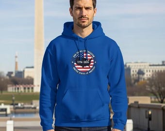 Sudadera con capucha de invierno de los Estados Unidos de América, 250 años de libertad, mezcla de algodón.