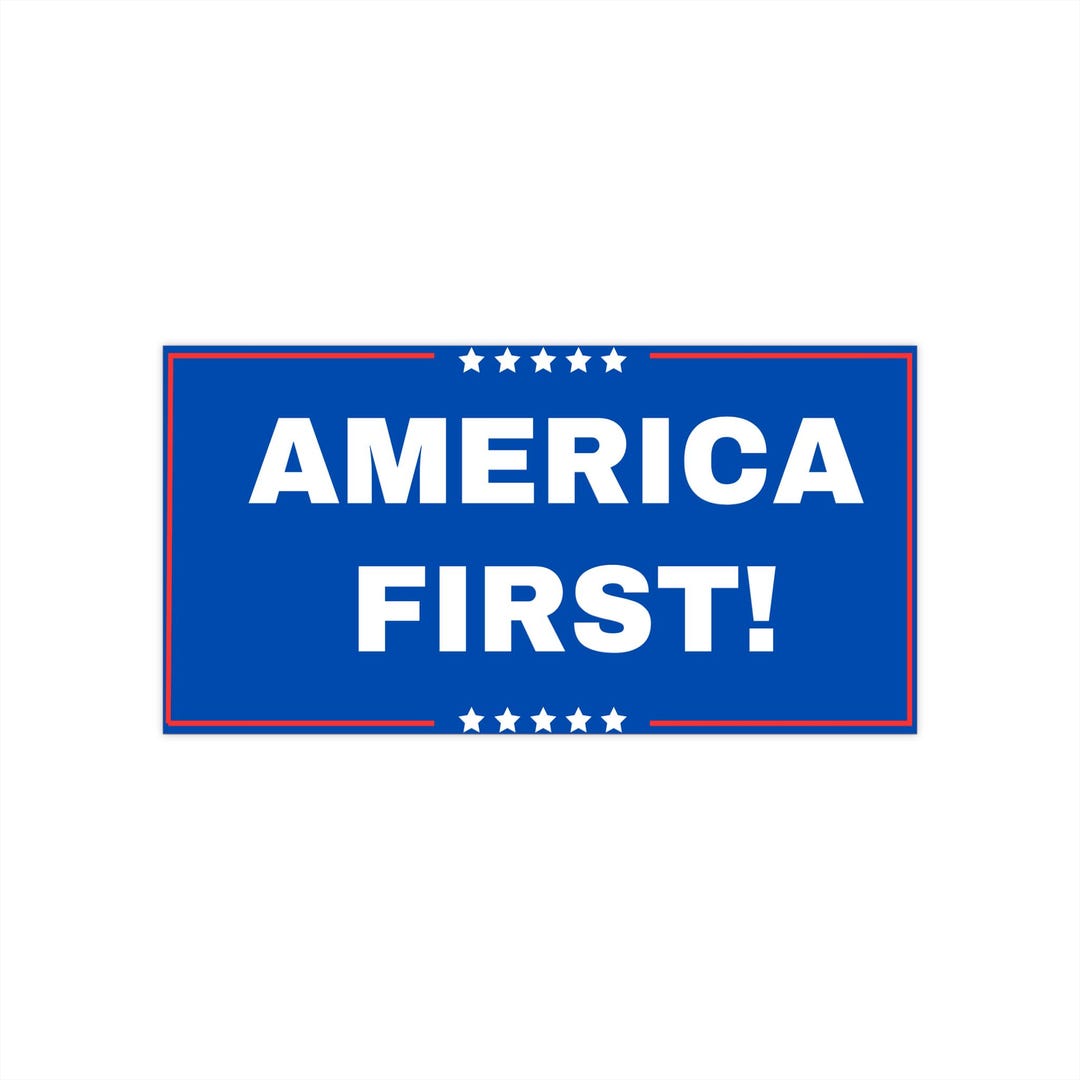 America First Bumper Sticker | American Pride Car Decals, Waterproof ...