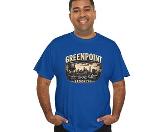 Greenpoint Brooklyn Skyline tee | Retro Neighborhood Graphic