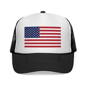 American Flag Trucker Caps - Patriotic Vintage Mesh Hat, USA Baseball Cap, Red White Blue Snapback, 4th of July Headwear, Americana Gift