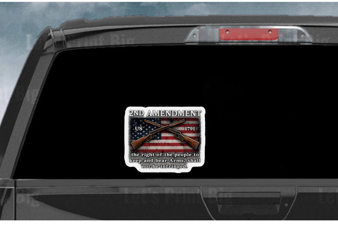 2nd Amendment Truck Stickers Auto Decals Crossed Rifles Gun Rights ...