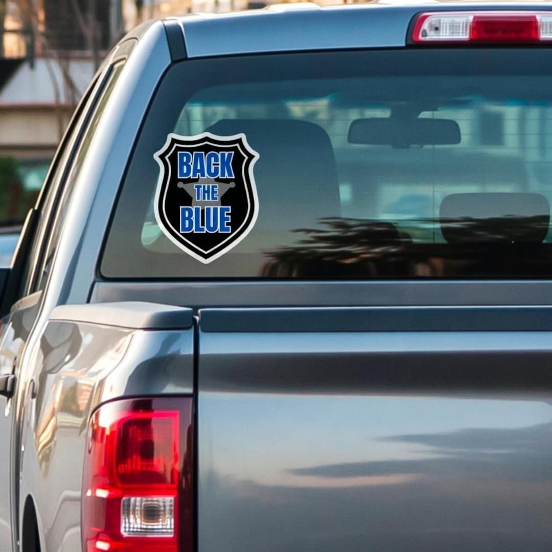 Back the Blue Car Sticker, Truck Decals, Law Enforcement, Police ...