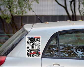2nd Amendment Truck Magnet, Auto Decals American Pride Matte Fridge Decor