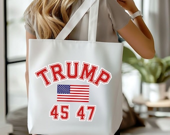 トランプ パトリオティック トートバッグ、#45 #47 アメリカ製、複数の