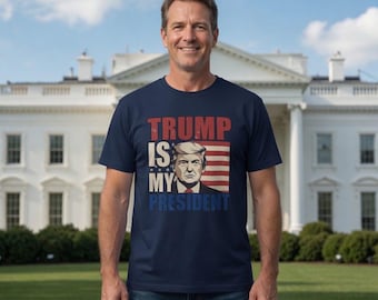 President Trump Patriotic Apparel MAGA Supporter Cotton Shirt | American Flag Portrait Tee