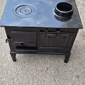 Dorello stove enameled stove – camping stove with enamel oven, width 52 cm