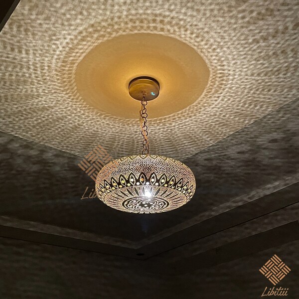 Hanging Light fixture, Moroccan Lamp, Celing Pendant Light.