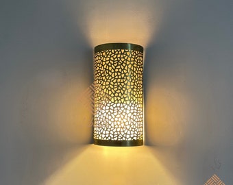 Marokkaanse wandlamp, wandlamp, koperen wandlamp, wandkandelaar licht.