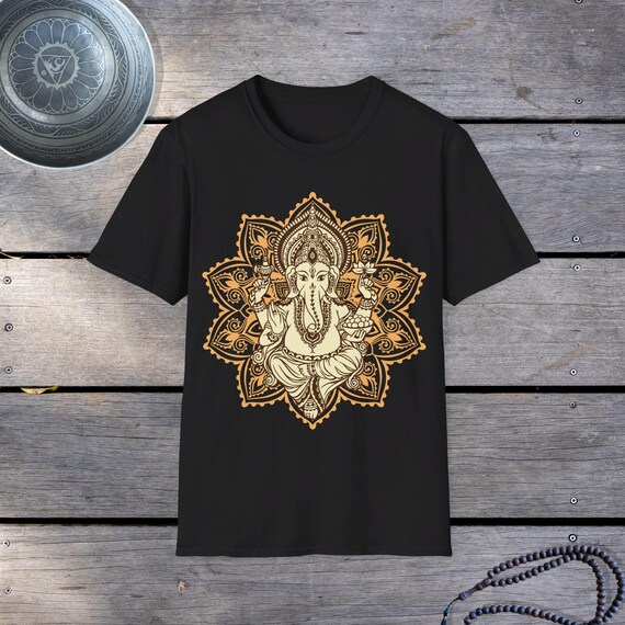 Camiseta Sin Mangas Con Mandala De Ganesha - Diseño Hindú, Cultural Y Espiritual, Para Hombres Y Mujeres