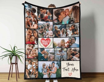 Personalized Photo Blanket Gifts for Grandma, Mothers Day Gift, Grandma Throw Blanket, Gift From Grandkids, Grandma Birthday, gift for mom