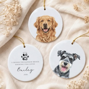 Custom pet memorial ornament, dog remembrance ornament, custom pet ornament, pet memorial gifts image 4