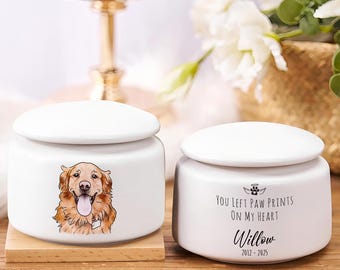 Personalized Pet Urn Custom Dog Urn With Photo Custom Dog Cat Ashes Urn Pet Ashes Urn Pet Memorial Gift