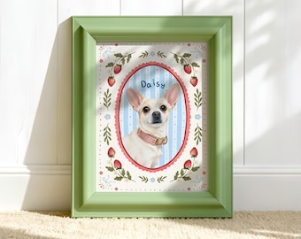 Mini Custom Watercolor Pet Portrait, Dog Portraits from Photos, Pet Memorial Art, Custom Tiny Paintings