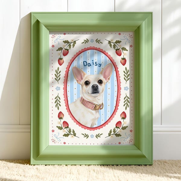 Mini Custom Watercolor Pet Portrait, Dog Portraits from Photos, Pet Memorial Art, Custom Tiny Paintings