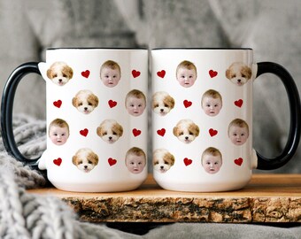 Baby Face Mug, Face Mug, Father's Day Gift, Mother's Day Gift, Baby Photo Mug Personalized, Baby Photo Mug, Personalized Photo Gift