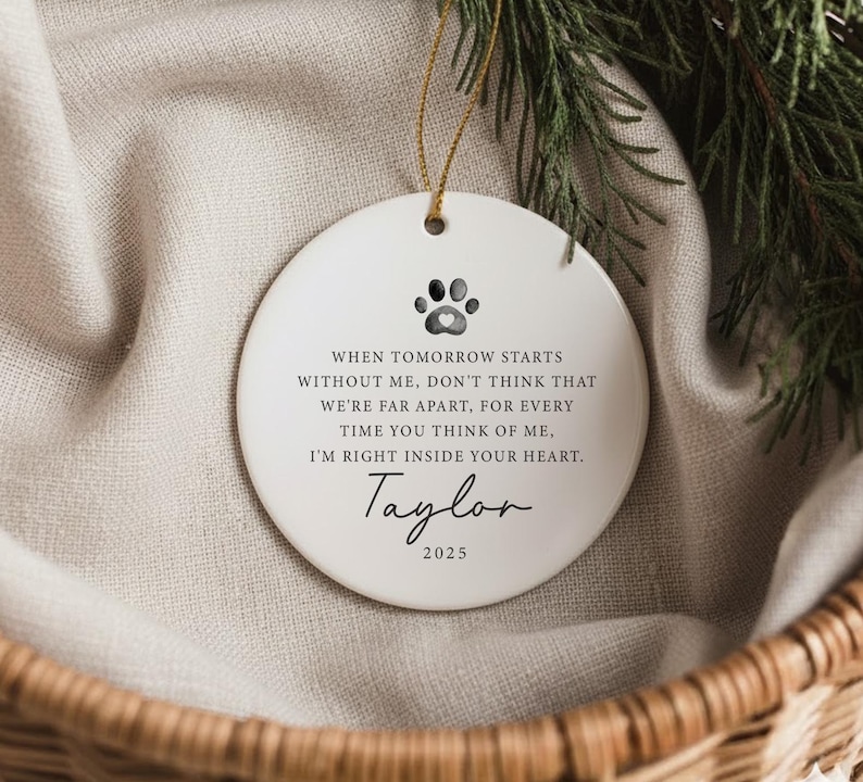 Custom pet memorial ornament, dog remembrance ornament, custom pet ornament, pet memorial gifts image 8