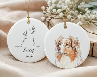 Custom Pet Ornament, Personalized Dog Cat Photo Ornament, Pet Sympathy Gift, Pet Memorial Gift