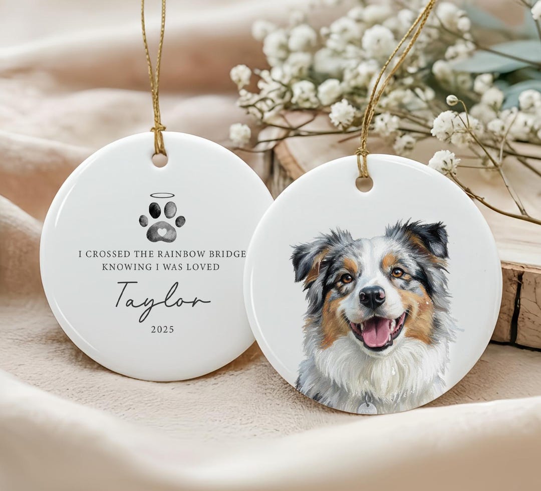 Custom pet memorial ornament, dog remembrance ornament, custom pet ornament, pet memorial 