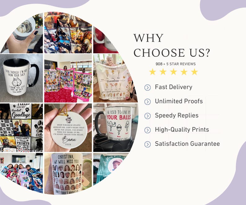 Custom Pet Memorial Blanket Using Pet Photos with Text, Personalized Pet Remembrance Blanket Gift, Dog Memorial Blanket, Pet Memorial Gift image 9