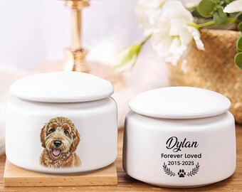 Personalized Pet Urn, Custom Dog Urn With Photo, Custom Dog Cat Ashes Urn, Pet Ashes Urn, Pet Memorial Gift